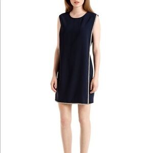 Plus Size Black & Silver Sleeveless Cocktail Dress with Embellished Trim